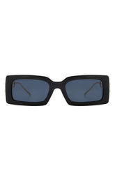 Square Flat Top Chain Link Design Sunglasses