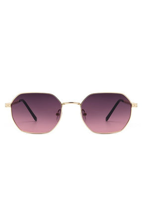 Geometric Round Chain Link Design Sunglasses