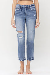 Lovervet Full Size Lena High Rise Crop Straight Jeans