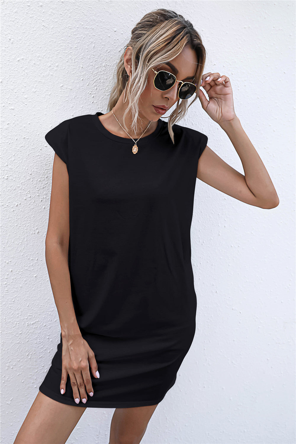 Shoulder Pad Tank Dress