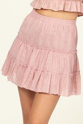 FOREVER CLASSY HIGH WAIST TIERED MINI SKIRT