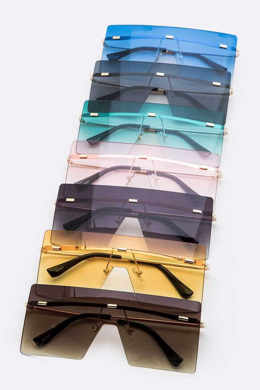 Cee Cee Shield Inspired Square Sunglasses