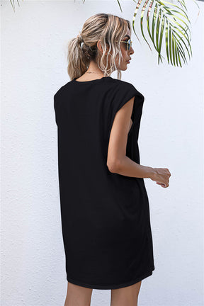 Shoulder Pad Tank Dress